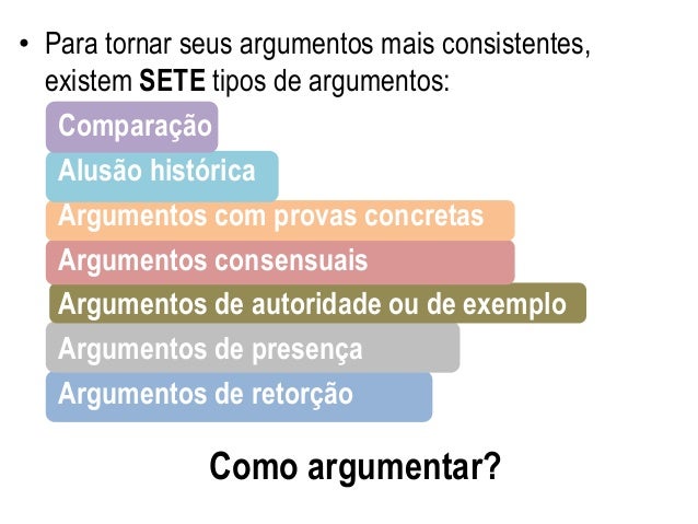10. tipos de argumento