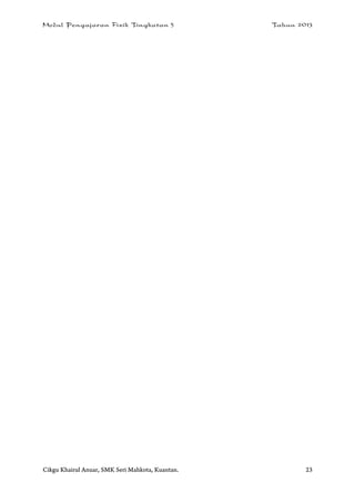 Modul Pengajaran Fizik Tingkatan 5 Tahun 2013
Cikgu Khairul Anuar, SMK Seri Mahkota, Kuantan. 23
 