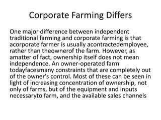 10. Corporate agriculture farming (caf) A Presentation By Mr. Allah Dad ...
