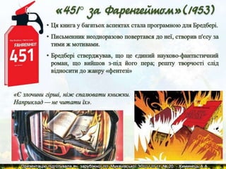 Р.Д.Бредбері. Презентація життя та творчості