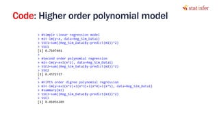 Code: Higher order polynomial model
11
 