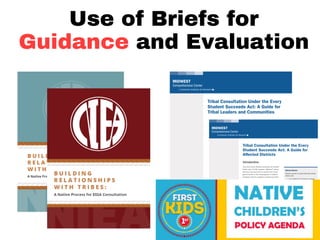 Use of Briefs for
Guidance and Evaluation
 