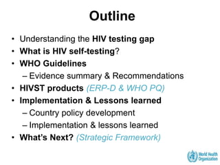 Overview of HIV self-testing | PPTX