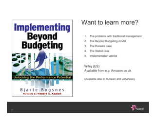 Beyond Budgeting Model.pdf Beyond Budgeting - Bjarte Bogsnes | PDF