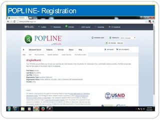 POPLINE- Registration
 