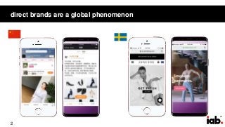 26
direct brands are a global phenomenon
2
 