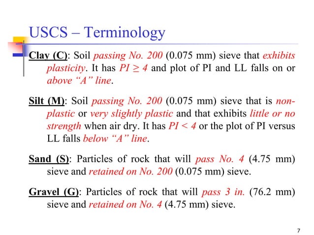 Geotechnical Engineering-I [Lec #10: USCS] | PPSX | Geology | Science