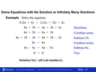 10.3 more on solving linear equations | PPTX