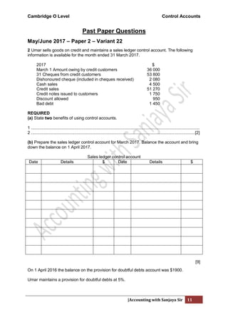 Control accounts | PDF