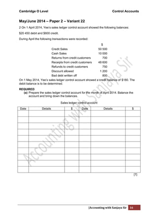 Control accounts | PDF
