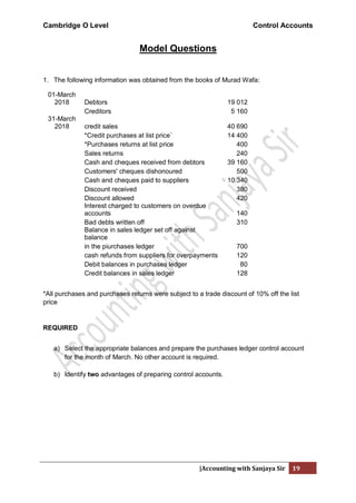 Control accounts | PDF