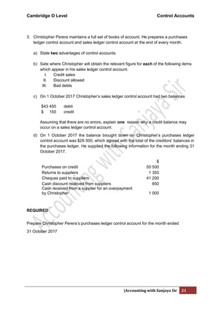 Control accounts | PDF