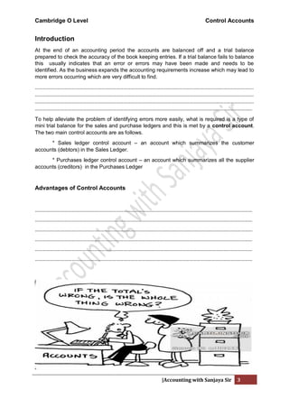 Control accounts | PDF