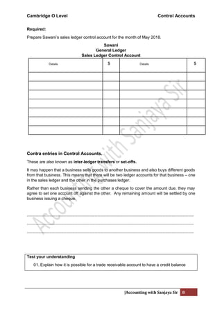 Control accounts | PDF