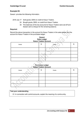 Control accounts | PDF