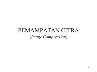 PEMAMPATAN CITRA
(Image Compression)
1
 