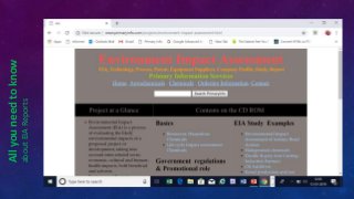 Allyouneedtoknow
aboutEIAReports
 