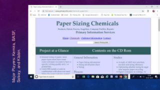 MajorPlayers:Kemira,BASF,
Solvay,andKlabin,
 