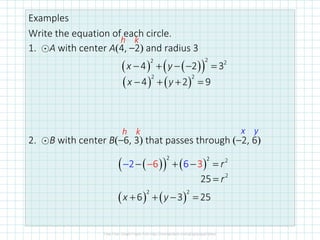 10.5 Circles in the Coordinate Plane | PDF