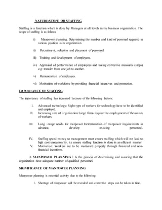 ORGANIZATION AND MANAGEMENT OF A BUSINESS | DOCX