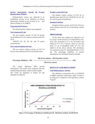 In Vitro Anti Inflammatory and Anti Arthritic Activity of Commelina ...