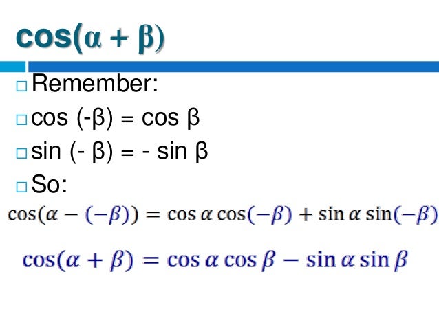 10 1 sum and difference for sin and cos
