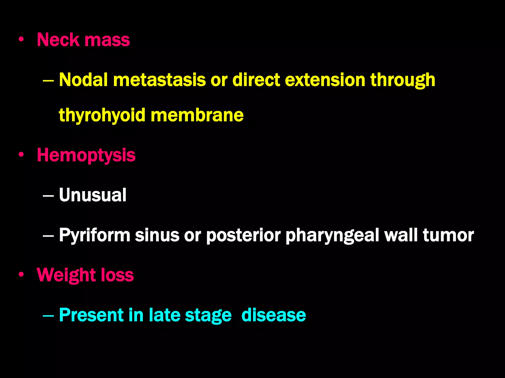 Direct Extension Carcinoma of hypopharynx | PPT