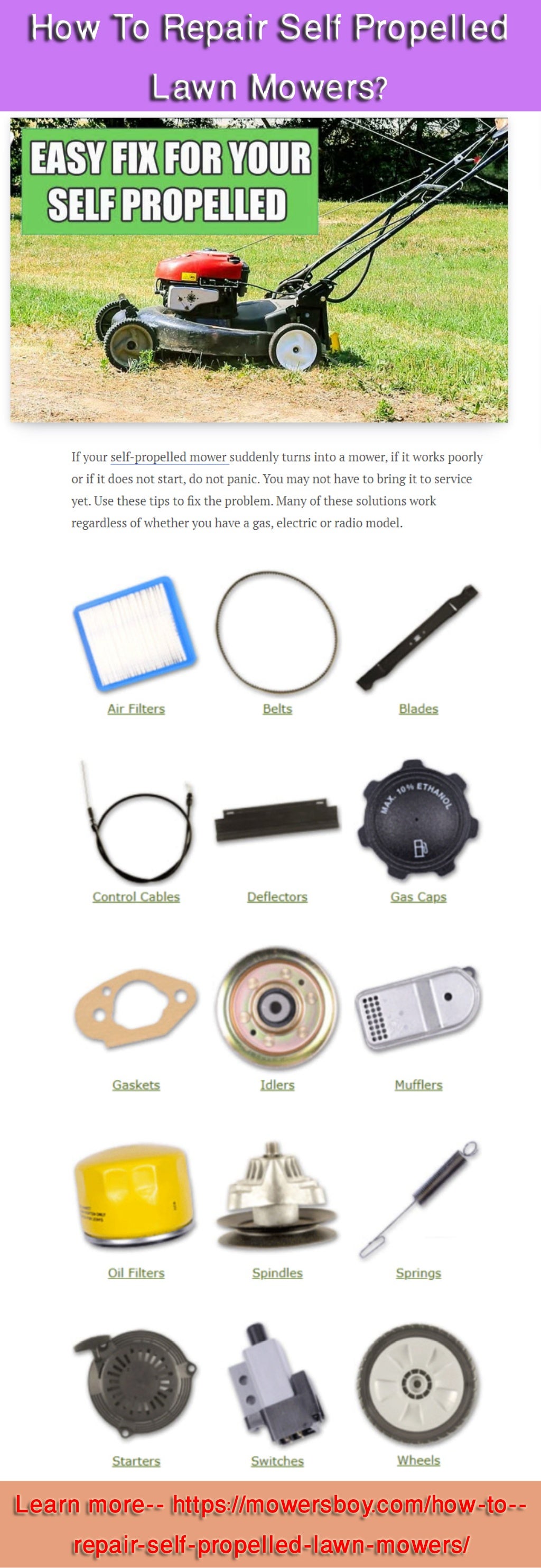 How To Repair Self Propelled Lawn Mowers?