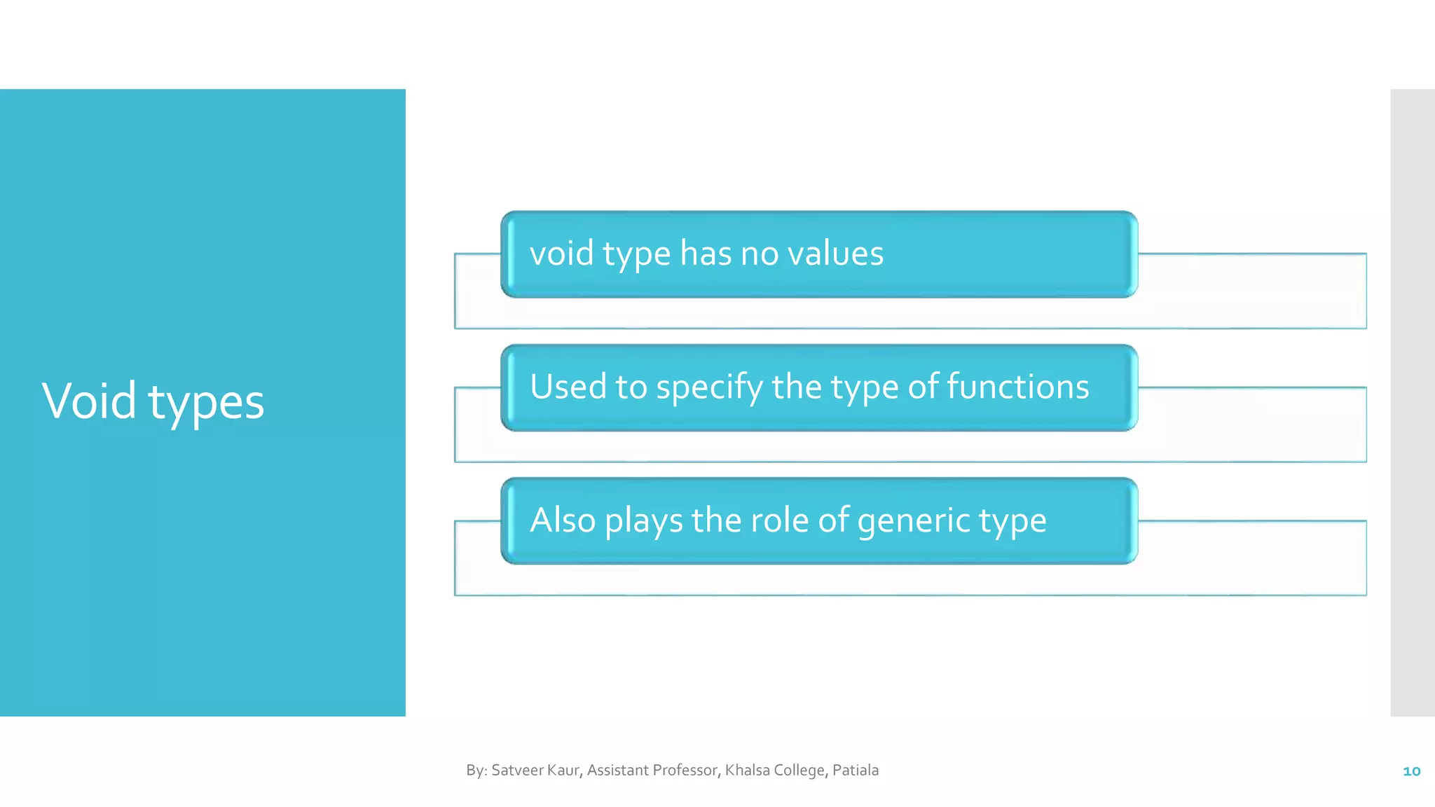 Data types in C | PPTX | Programming Languages | Computing