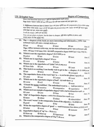 DEGREE OF COMPARISON CLASS 10 QUESTION BANK visual data 5