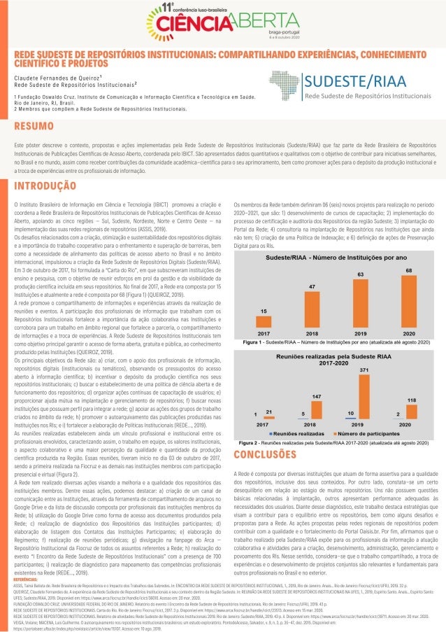 Rede Sudeste de Repositórios Institucionais: compartilhando experiências, conhecimento científico e projetos