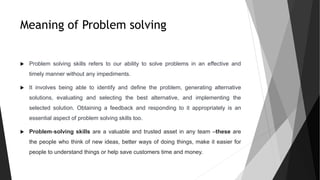Life skill - Problem solving skill | PPSX