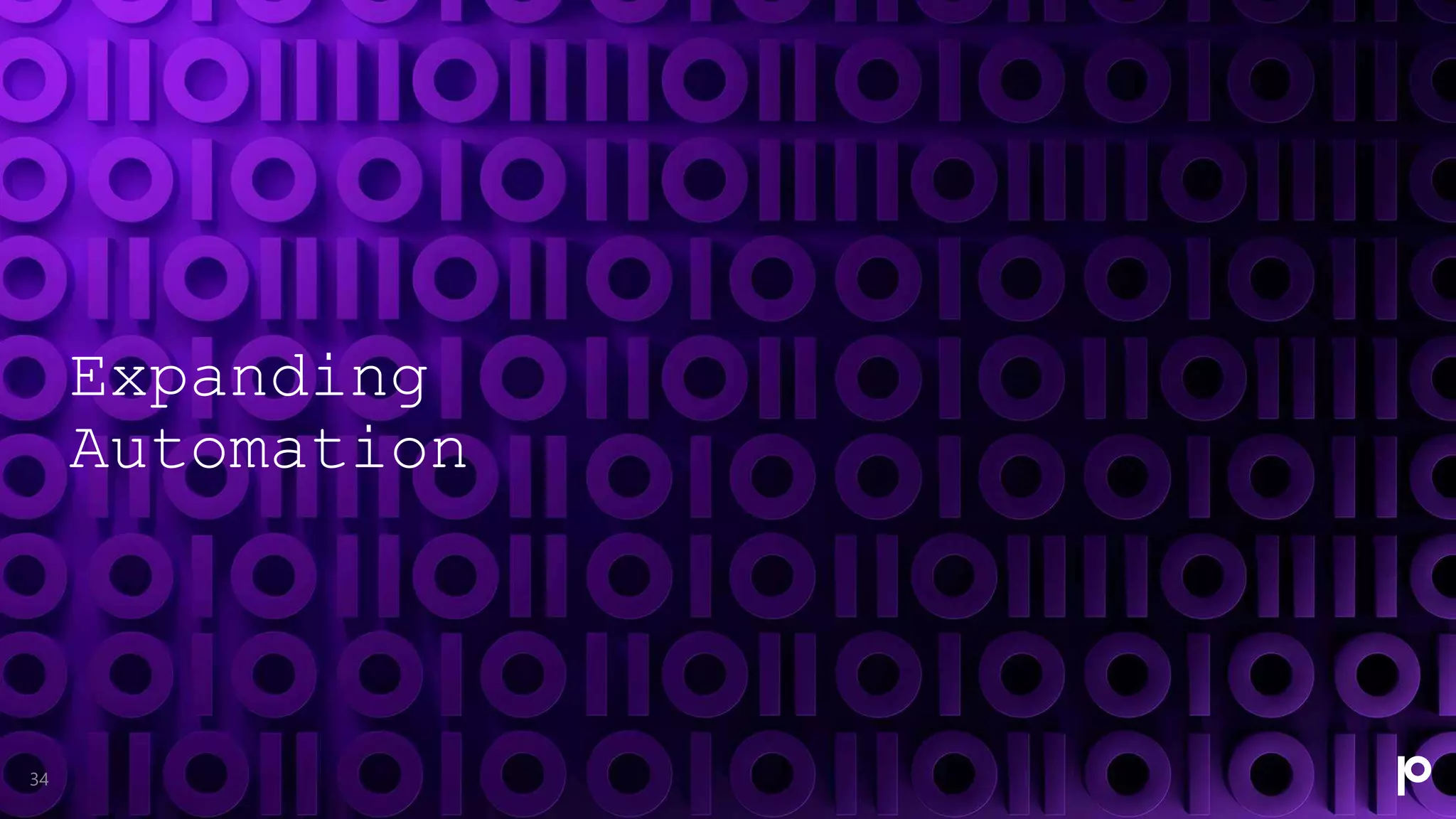 Expanding
Automation
34
 