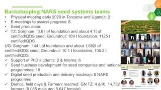 Research Program Genetic Gains (RPGG) Review Meeting 2021: Building sustainable seed systems in Eastern Africa (Achievements, challenges & opportunities) By Dr Essegbemon Akpo