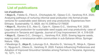 Research Program Genetic Gains (RPGG) Review Meeting 2021: Building sustainable seed systems in Eastern Africa (Achievements, challenges & opportunities) By Dr Essegbemon Akpo