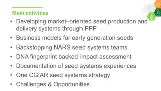 Research Program Genetic Gains (RPGG) Review Meeting 2021: Building sustainable seed systems in Eastern Africa (Achievements, challenges & opportunities) By Dr Essegbemon Akpo