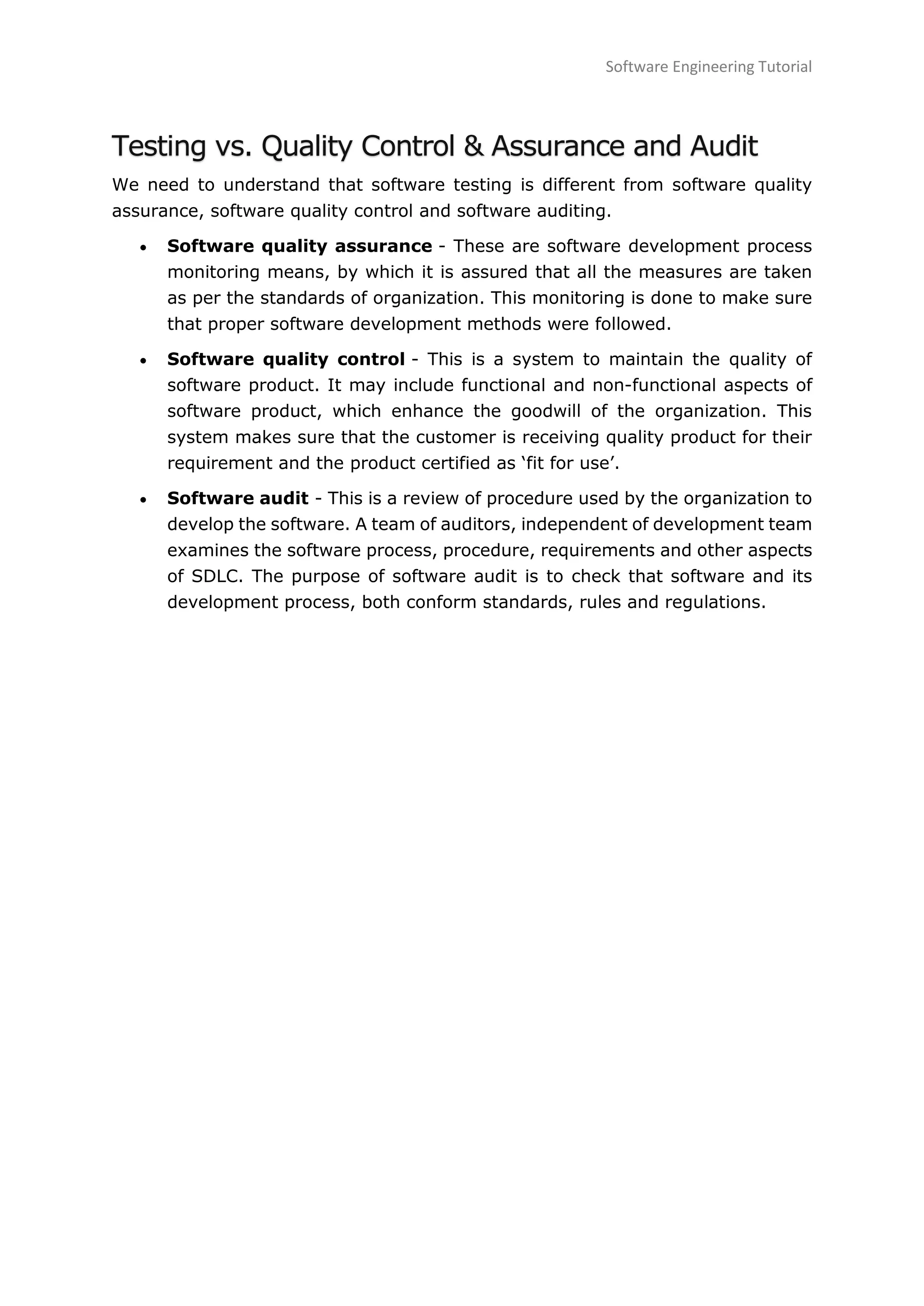 10. Software testing overview | PDF