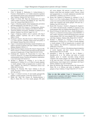 Management Of Hypoglycemia In Patients With Type 2 Diabetes | PDF