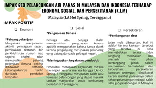IMPAK GEO PELANCONGAN AIR PANAS DI MALAYSIA DAN INDONESIA TERHADAP
EKONOMI, SOSIAL, DAN PERSEKITARAN (K.I.M)
Malaysia (LA ...