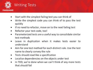 Writing Tests
 