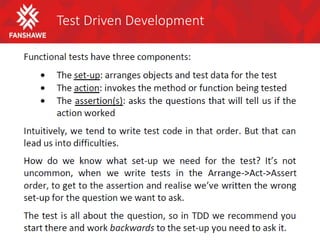 Test Driven Development
 