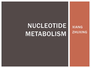 XIANG
ZHUXING
NUCLEOTIDE
METABOLISM
 