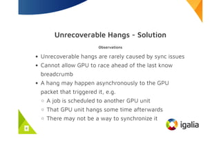 Debugging GPU faults: QoL tools for your driver – XDC 2023 | PDF