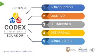 INTRODUCCIÓN
OBJETIVO
DEFINICIONES
DESARROLLO
CONCLUSIONES
1
2
3
4
5
CONTENIDO
 