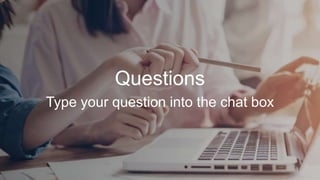 Questions
Type your question into the chat box
 