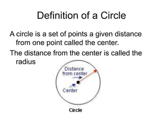 Distance For Circle 10.6 Equation of the circle in grade 10 math (1).ppt