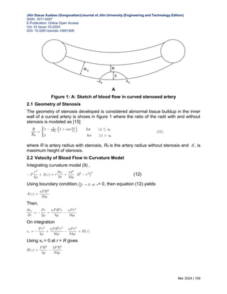 ANALYSIS OF FLOW CHARACTERISTICS OF THE BLOOD THROUGH CURVED ARTERY ...