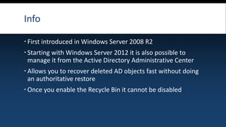 10. Active Directory Recycle Bin - Windows Server 2022.pptx