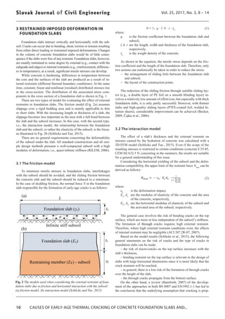 cause of early age cracking of concrete foundation | PDF