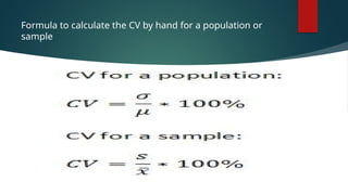 10. co-effecient of variation. Biostatistics ppt | PPTX